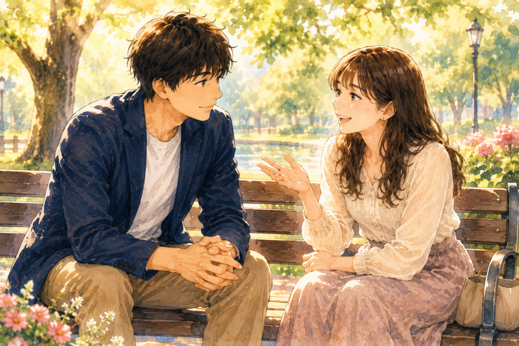 相手に興味を持つことでモテる男性。