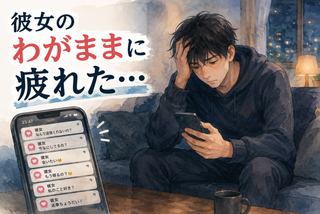 彼女からたくさんのLINE。わがままな態度に疲れる彼氏。