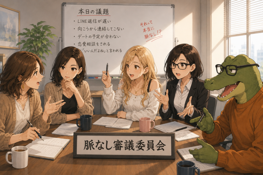 審議委員会が開廷するシーン。