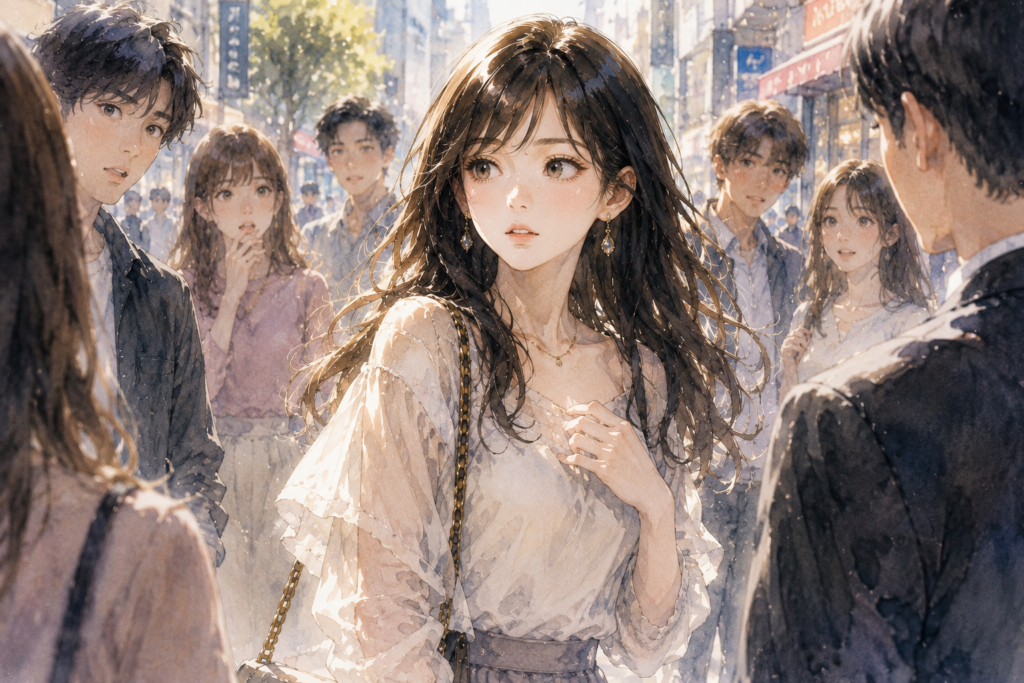 ミサキの人生を借りたソウタ。注目を集めてしんどい。