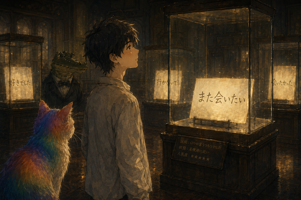 言えなかった言葉を眺めるソウタ。