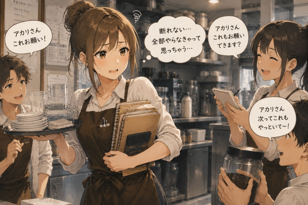 優しすぎて舐められやすいアカリ。