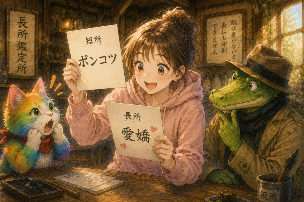 鑑定を受けるミユ。