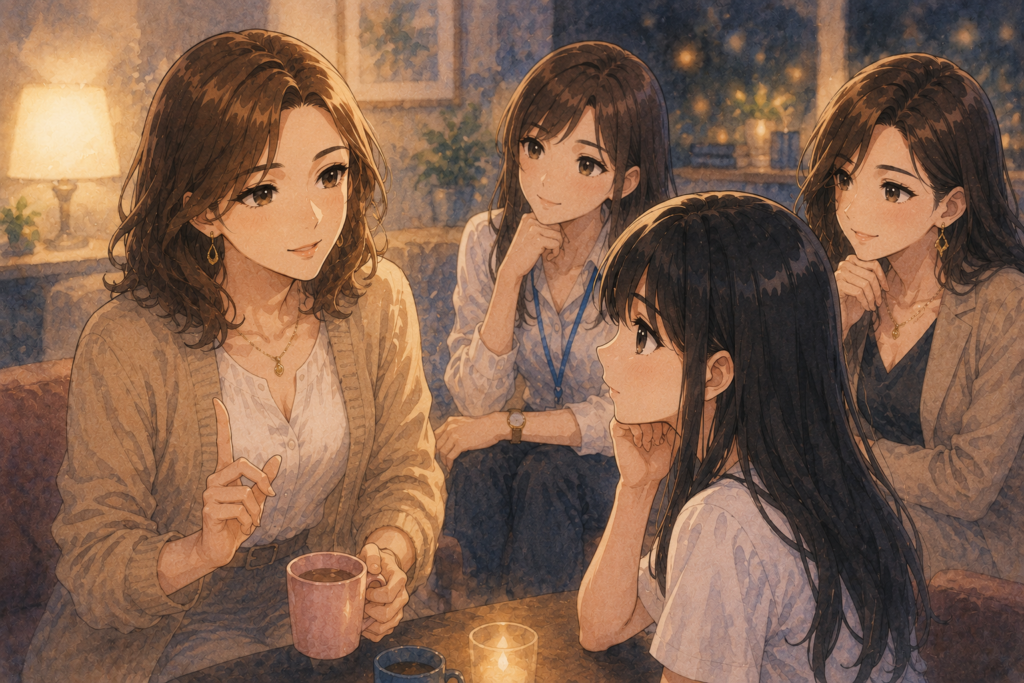 タイプじゃないだけで関係を切るのは違うかもとアドバイスするマリ。