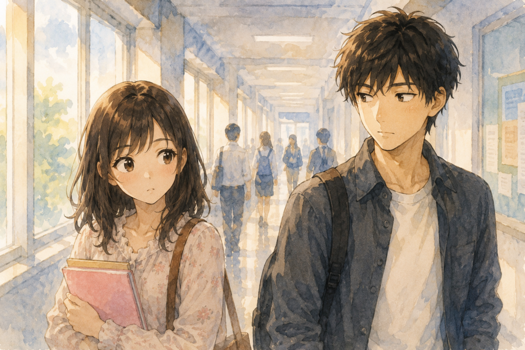 目が合わないことを気にする女性。たまたまの場合も多い。