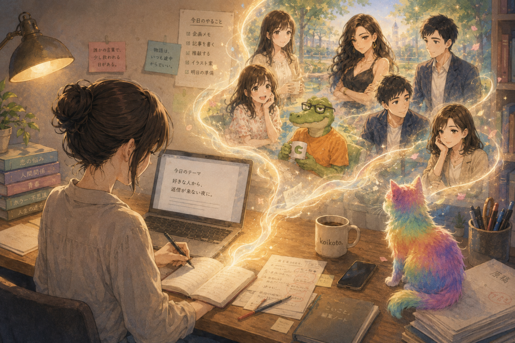 AIキャラクターの利点。自由になんでもできることを表現。