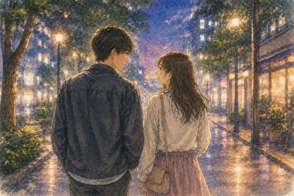 少しずつだけど距離を縮めて関係を深めていく両思いの男女。