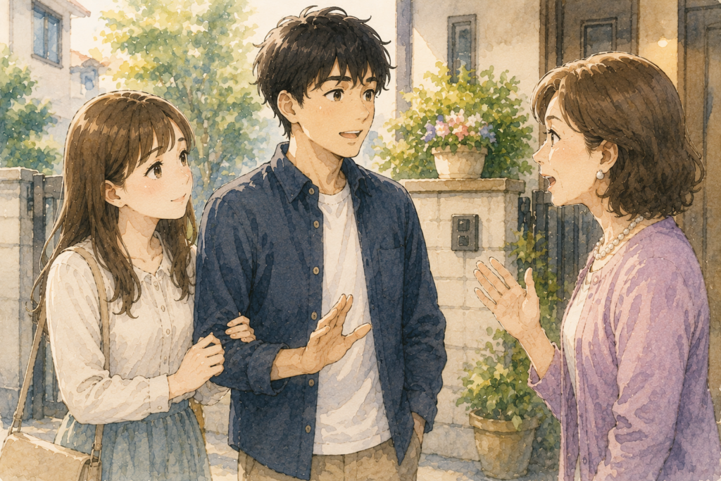 母親の干渉にしっかり線引きしてくれる男性。彼女は安心して付き合える。