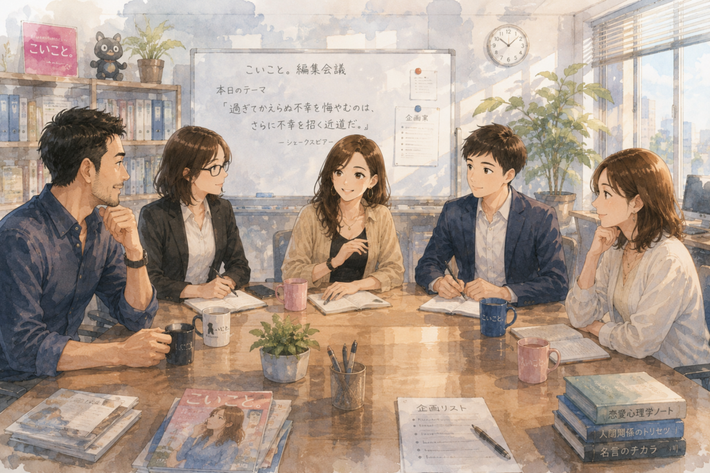今回の名言について座談会するメンバーたち。