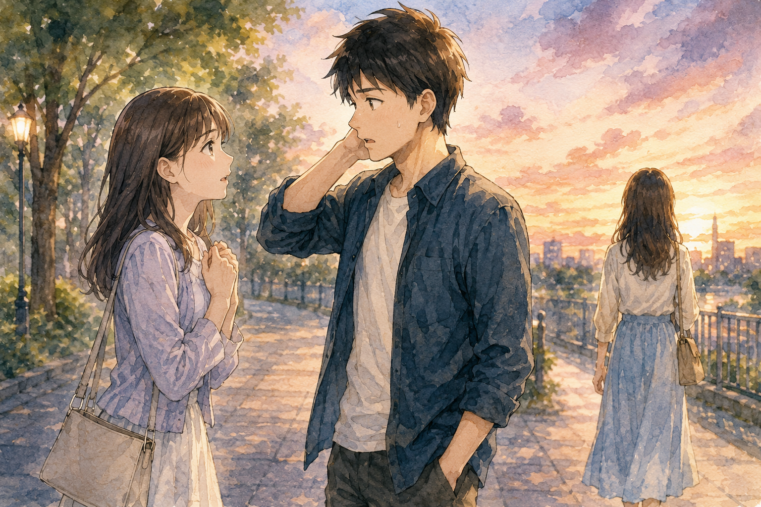 彼女いるのに告白された男性。