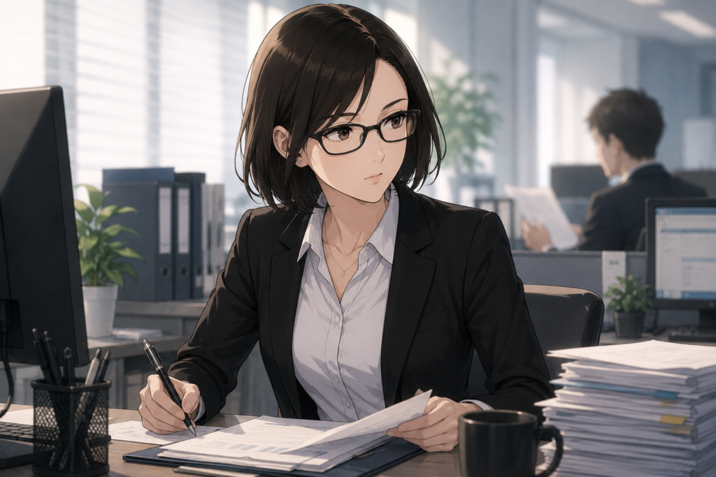 しっかり仕事をするミカコ。それはちゃんとしないと面倒だから。