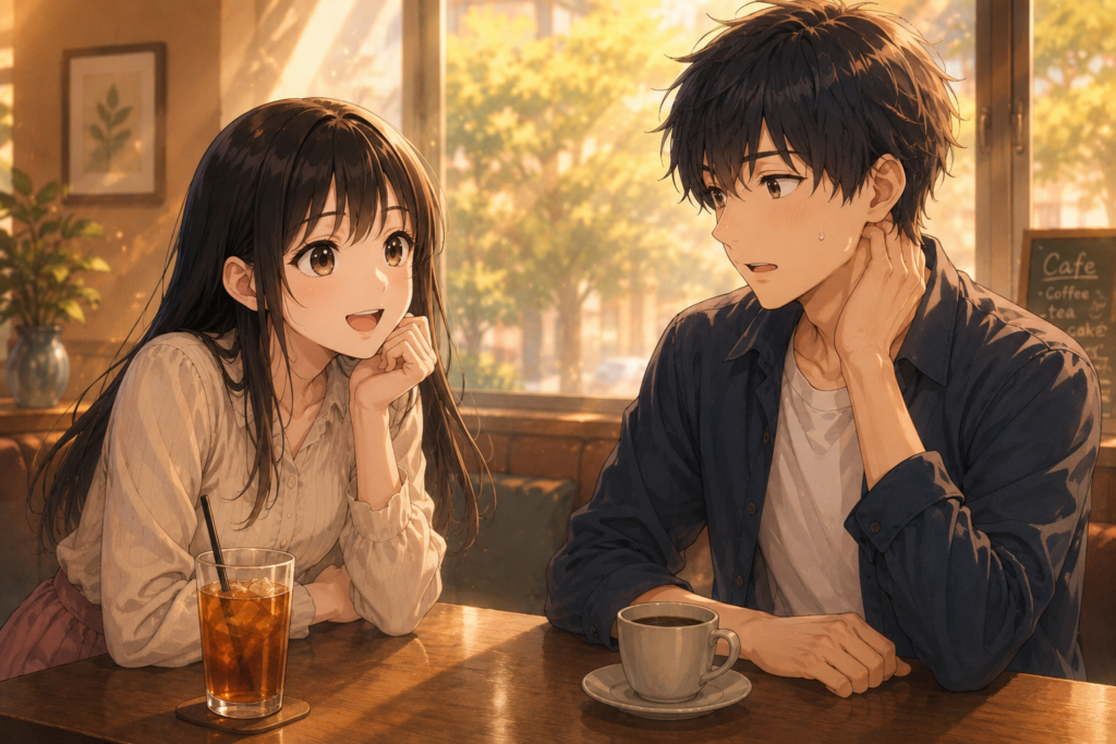 女友達に好きと言われて戸惑う男性。