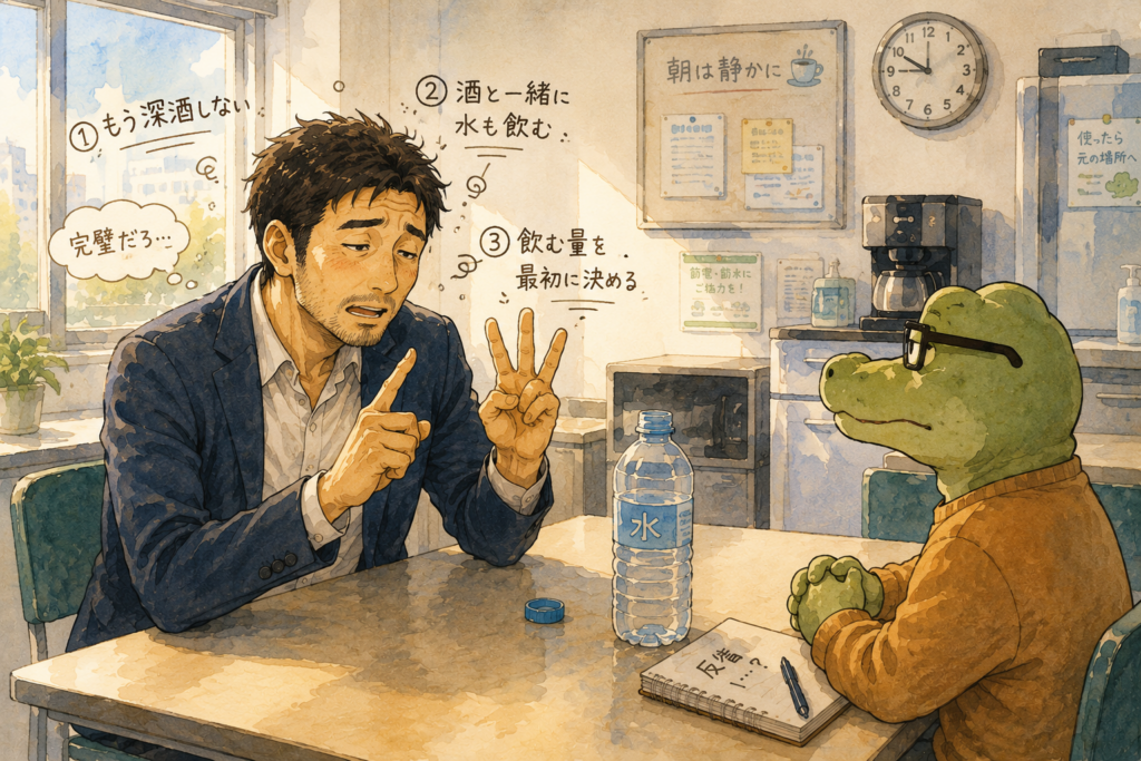 反省する項目を挙げて、直そうと考える。
