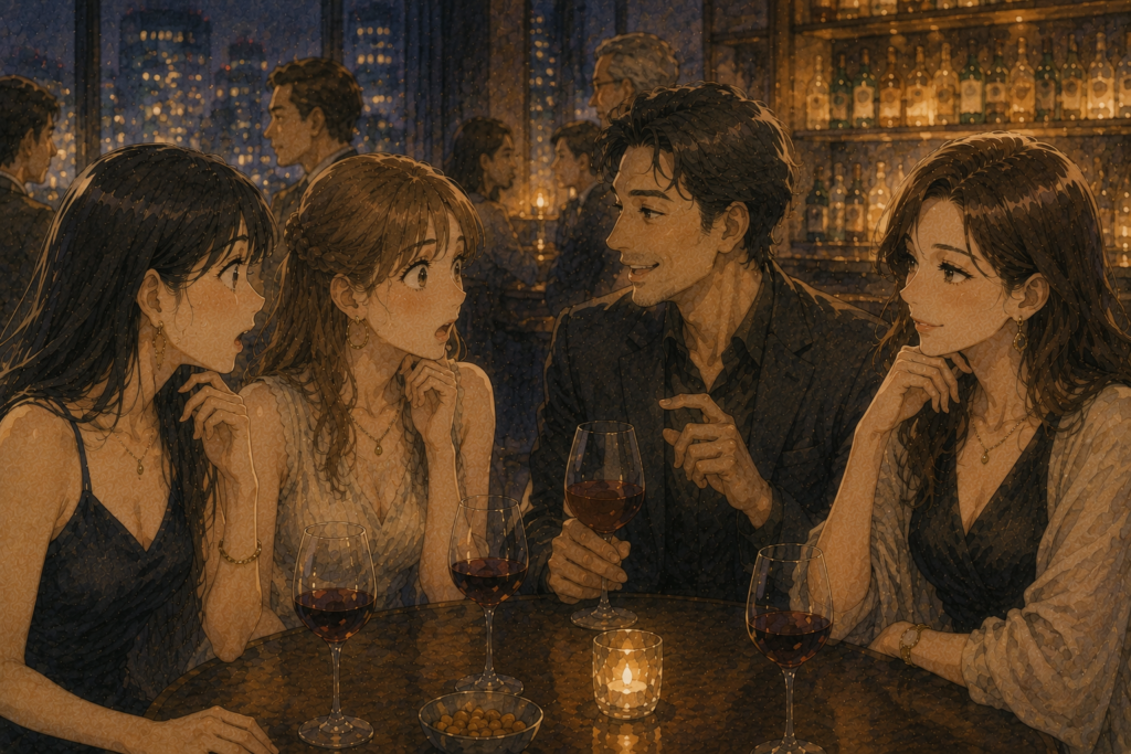小説家の口からケンジの名前まで出て驚くミサキとユウカ。