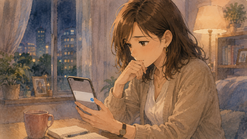 既婚者に好きな気持ちを伝えるべきか悩む女性。