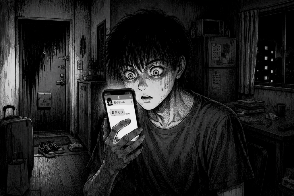 お盆の帰省から戻ると知らない女性からLINEがくる。