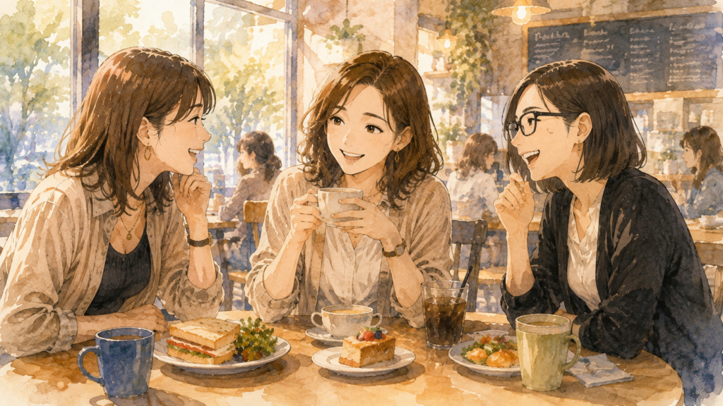 好きな気持ちを持ちつつ、自分の人生を楽しむ女性。