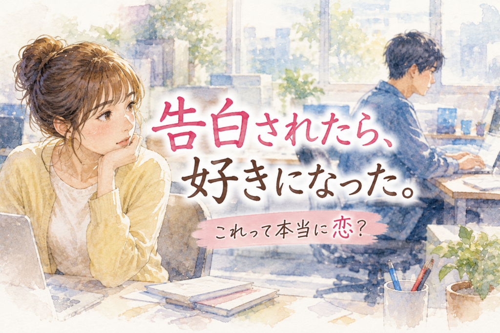 同僚に告白された女性。その日から相手を好きになってしまった。