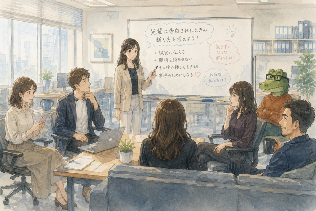 今回のテーマについて編集部で話し合っている。