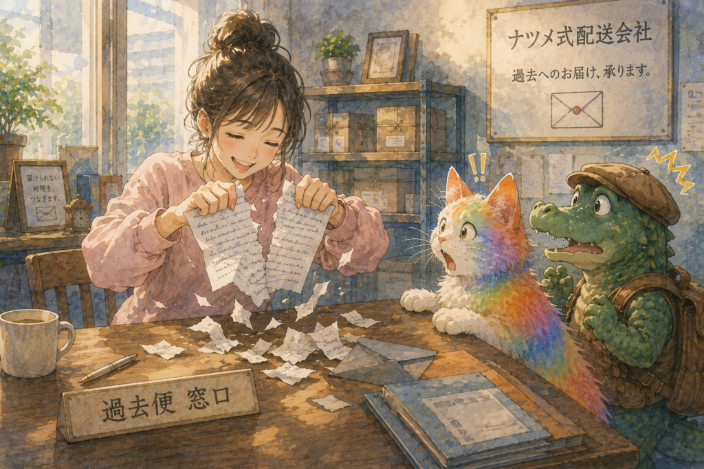 過去の自分に手紙を出すのをやめたミユ。