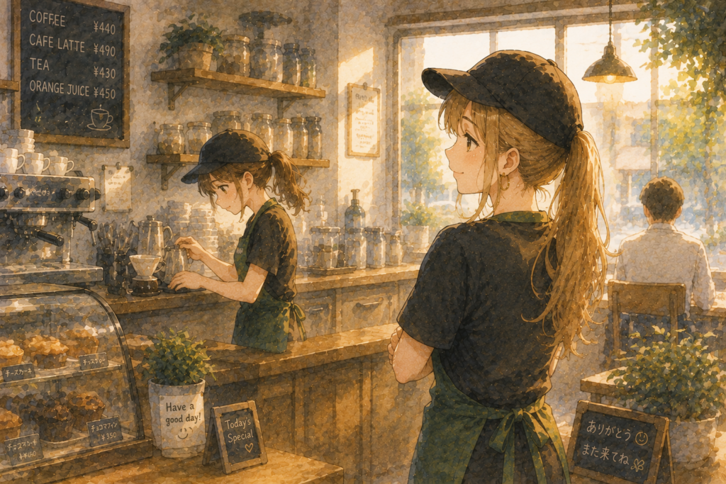後輩を遠くから見守るアカリ。相手を変えるより自分の向き合い方を変えた。