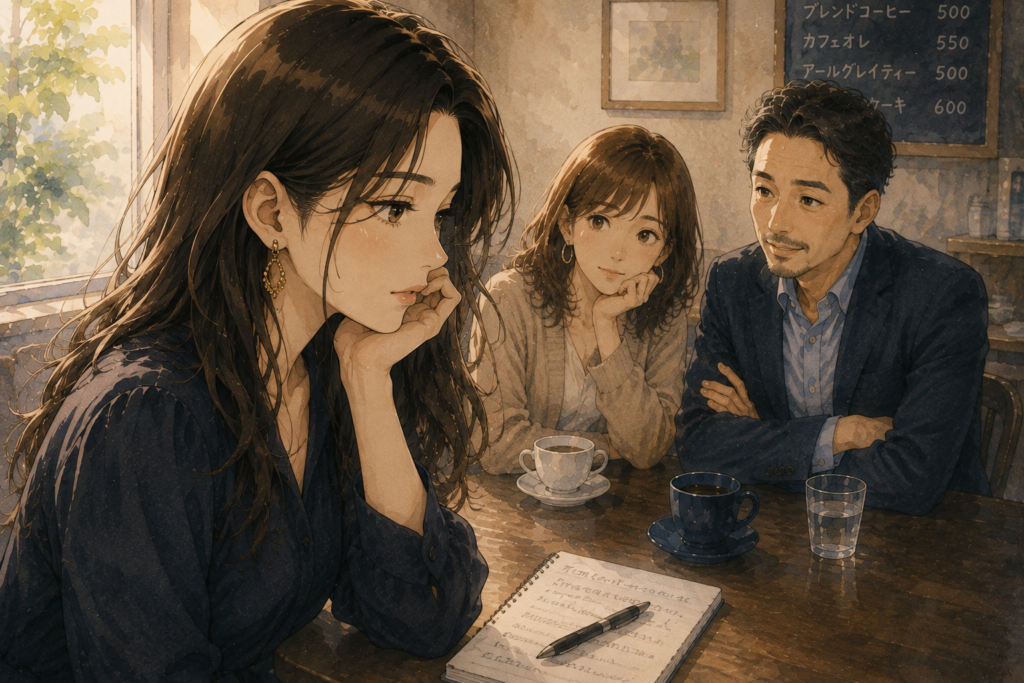 マリの過去を聞いて色々思考するミサキ。