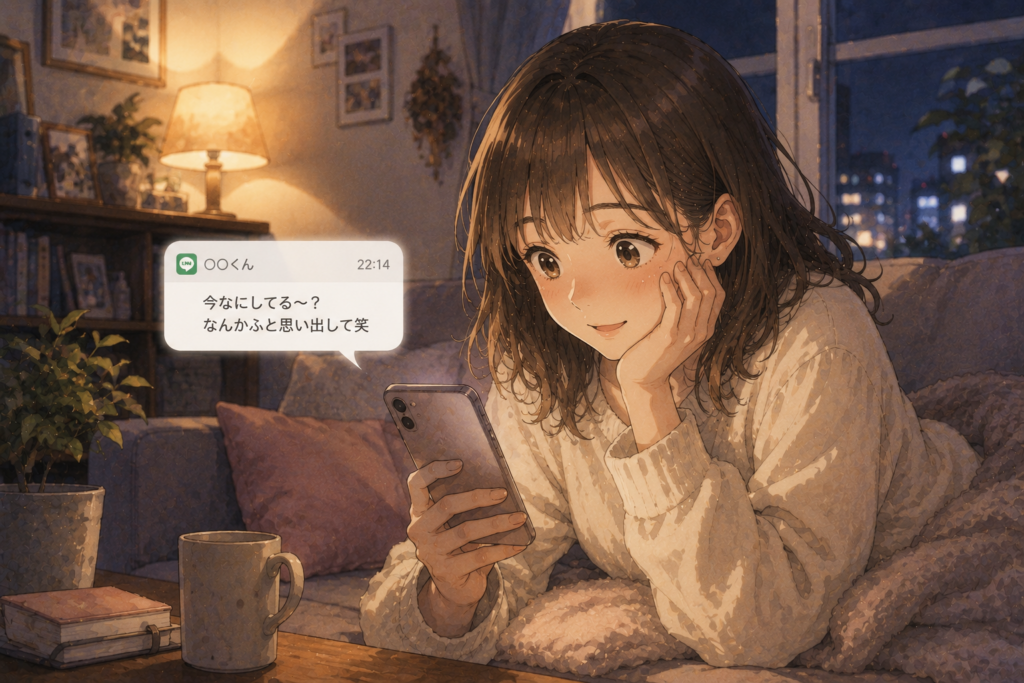 用事がなくてもLINEしてくる男性。