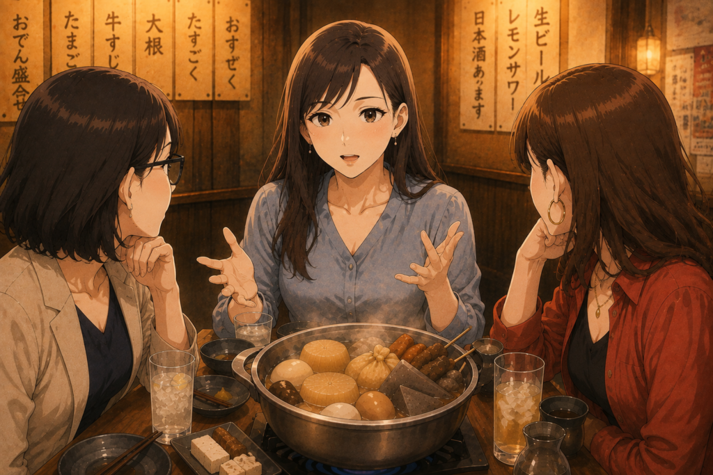 二人の語る浮気についての話を整理するユキノ。
