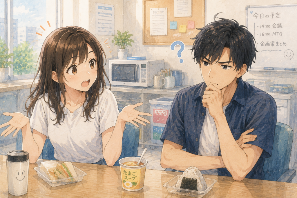 自分たちは友達なのか同僚なのか話すミユとイツキ。