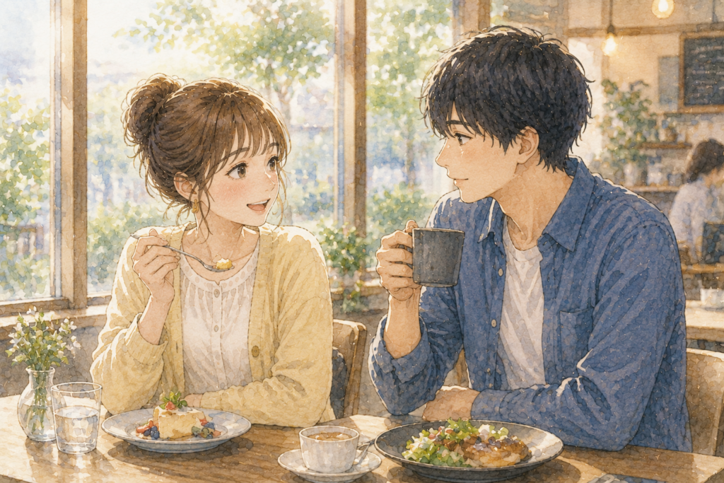 男性の告白をきっかけに二人で過ごす時間を増やしてみる女性。