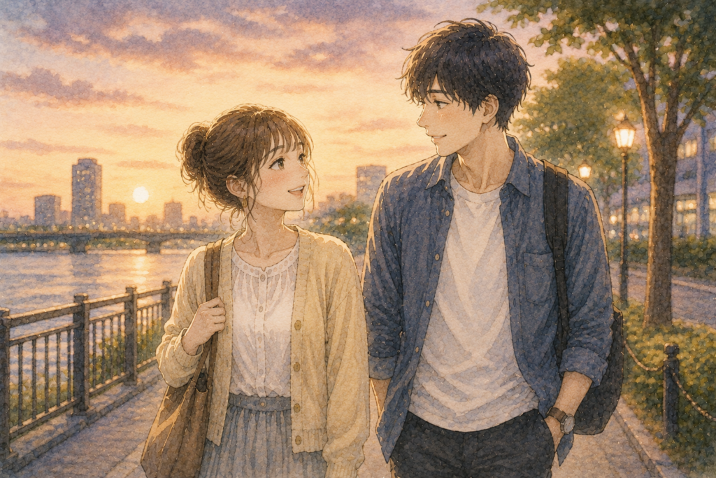 カップルになった男女。告白されたのをきっかけに恋に落ちるのはあり得ること。