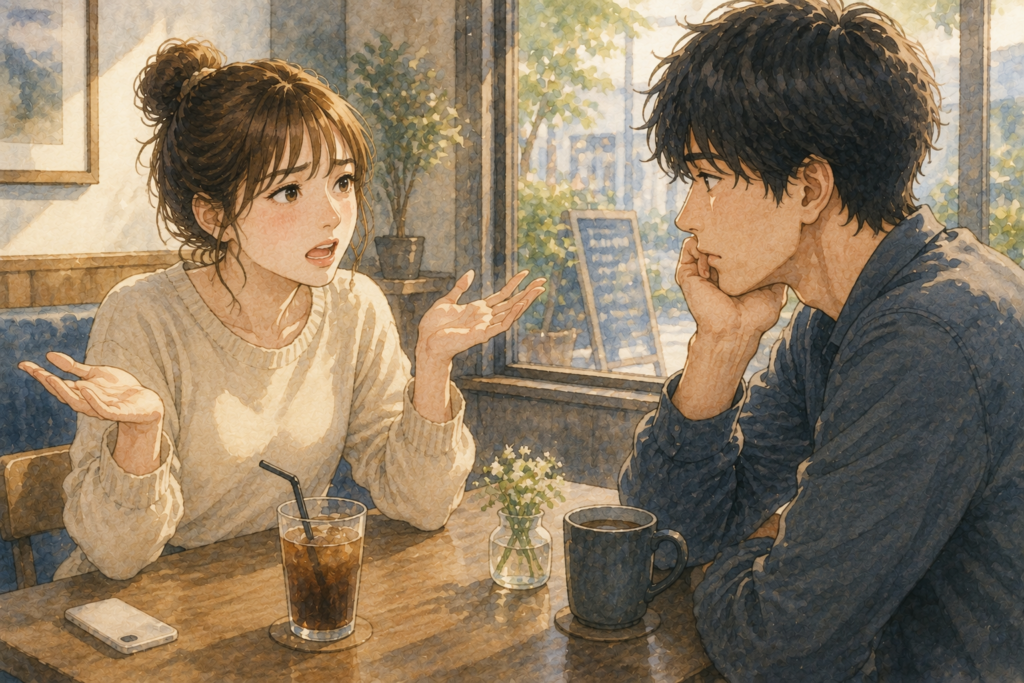 他責思考の彼女。幼い感じにうんざり気味の彼氏。