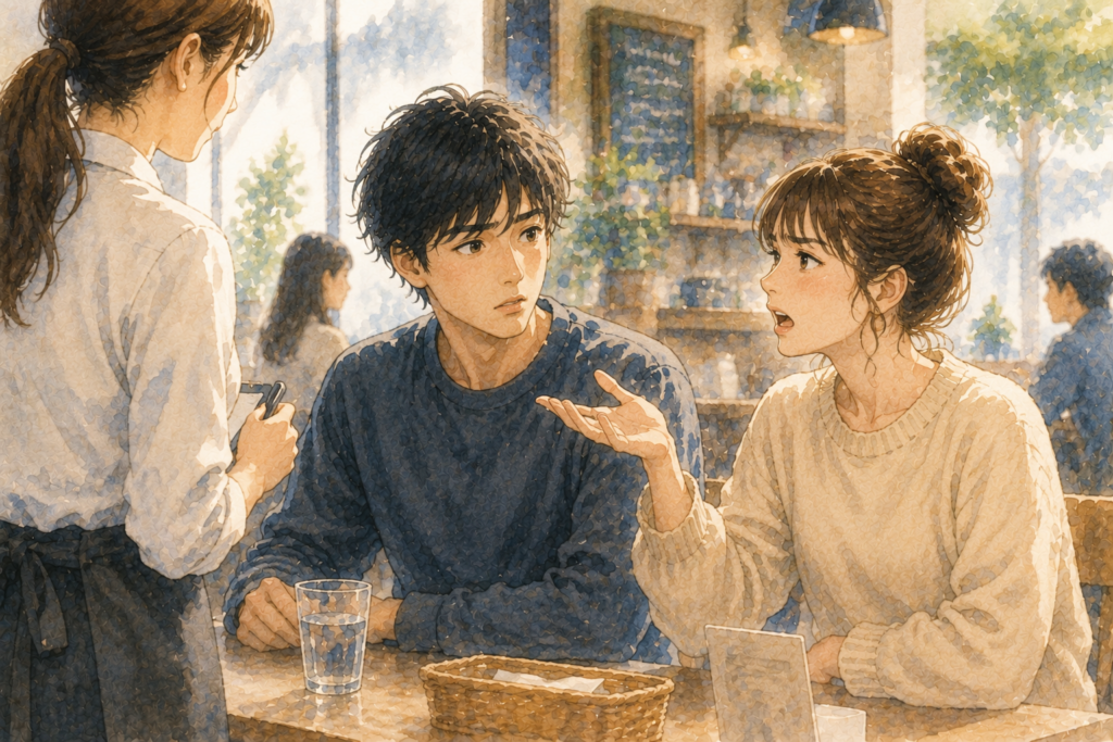 店員に横柄な態度の彼女。尊敬できないと気持ちが冷めていく彼氏。