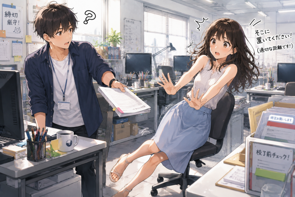 思わせぶりと言われ、男性との距離感がわからなくなったミユ。